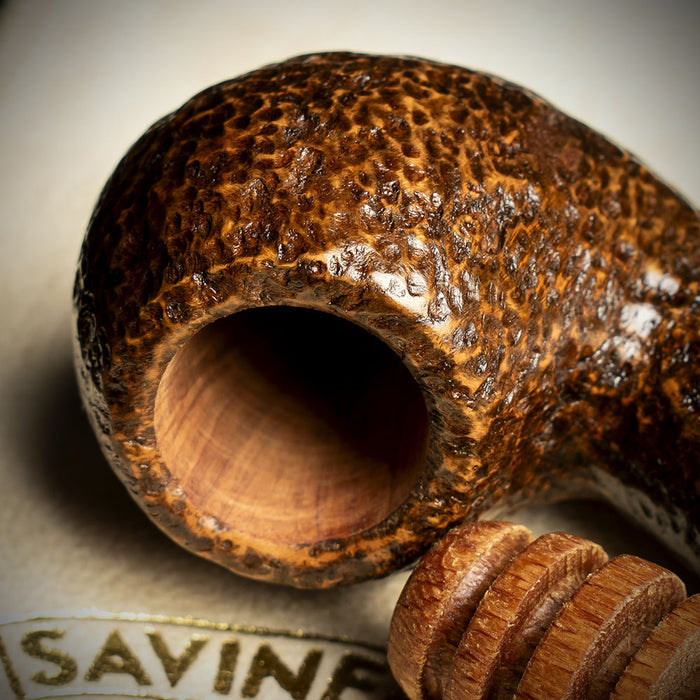 Savinelli Miele Rusticata Brownblast 642 - 6mm Briar Pipe