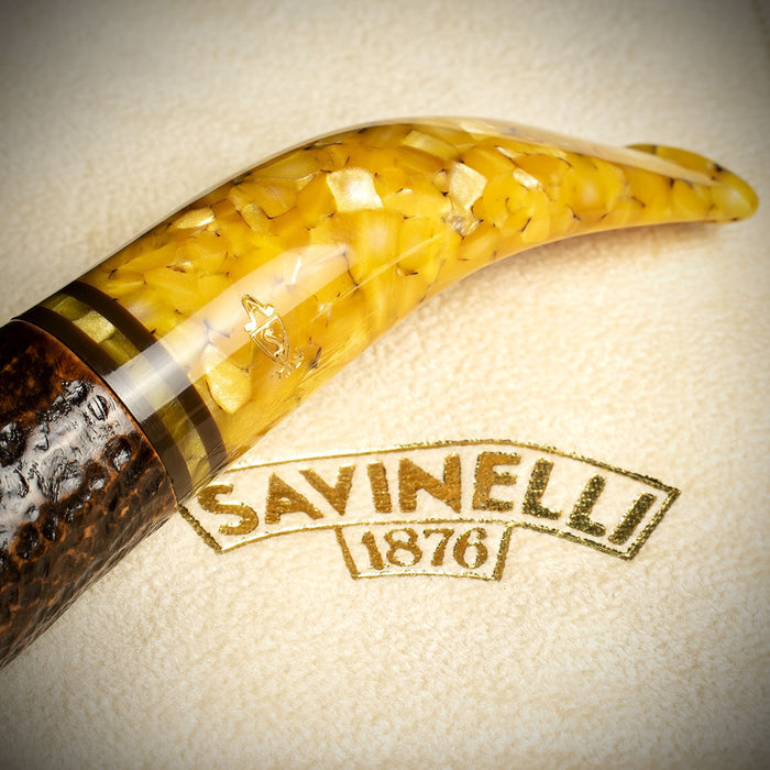 Savinelli Miele Rusticata Brownblast 642 - 6mm Briar Pipe