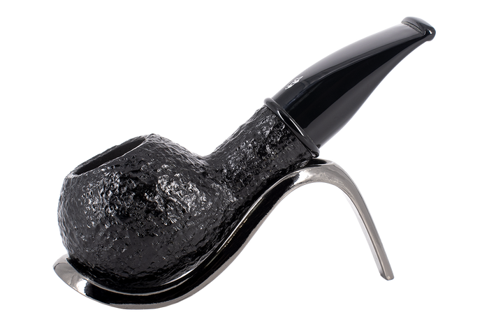 Savinelli Mini -  Black Rusticated Briar Smoking Pipe - Shape 321 (6mm)