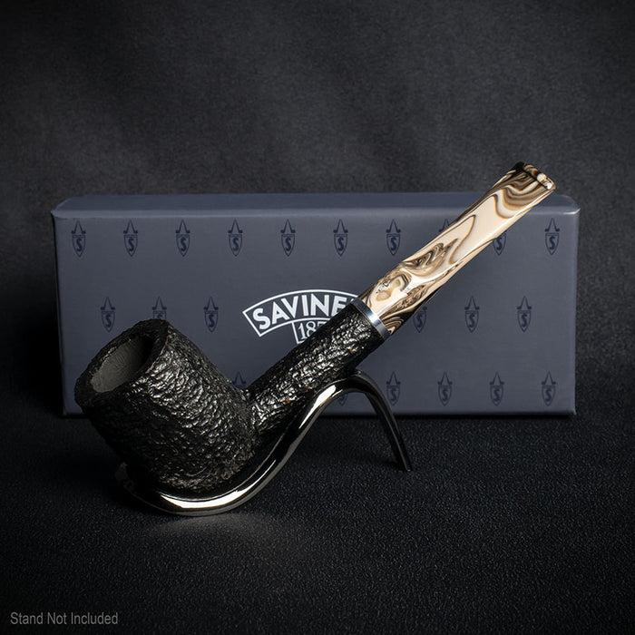 Savinelli Morellina Rustic Black 114R - 6mm Briar Pipe