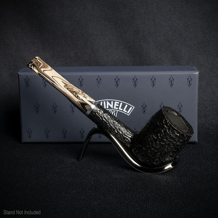 Savinelli Morellina Rustic Black 114R - 6mm Briar Pipe