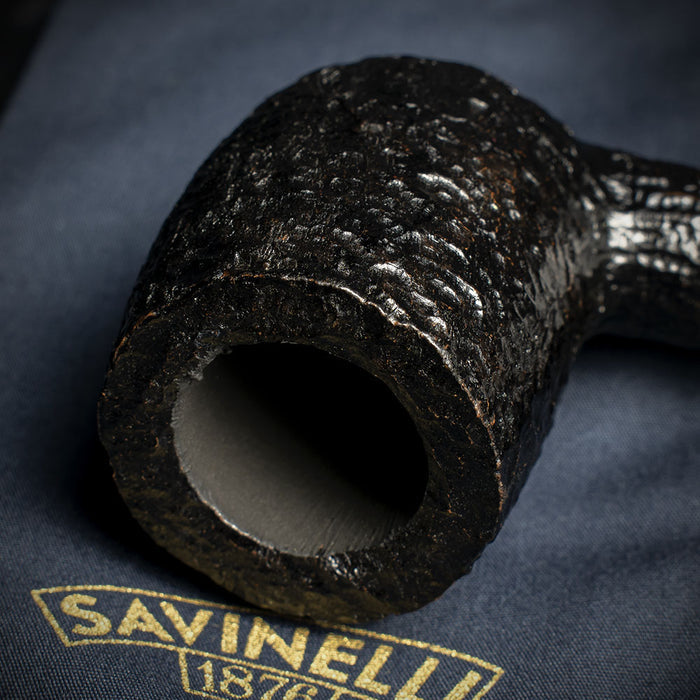 Savinelli Morellina Rustic Black 114R - 6mm Briar Pipe