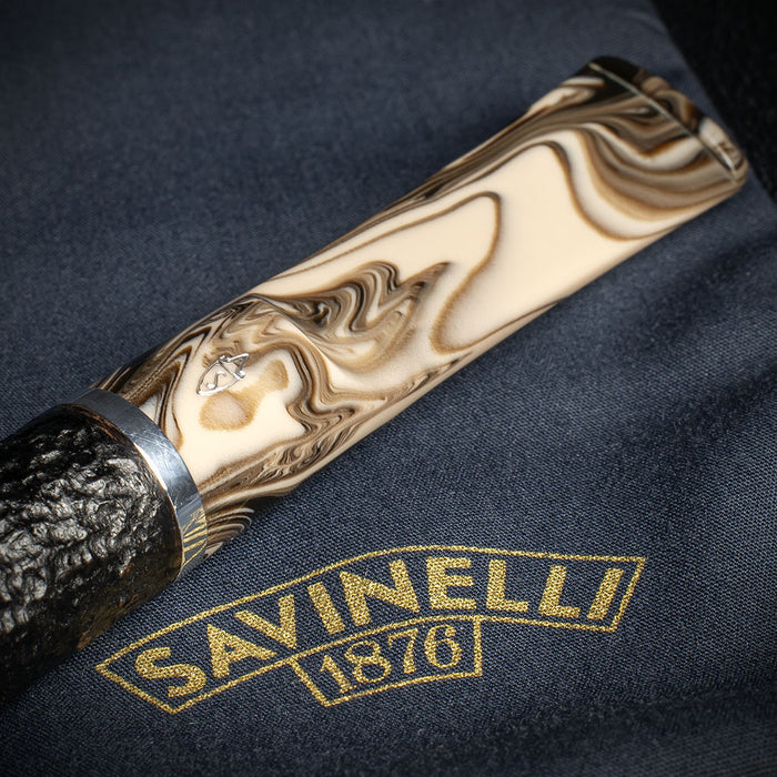 Savinelli Morellina Rustic Black 114R - 6mm Briar Pipe