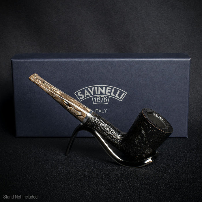 Savinelli Morellina Rustic Black 409R - 6mm Briar Pipe