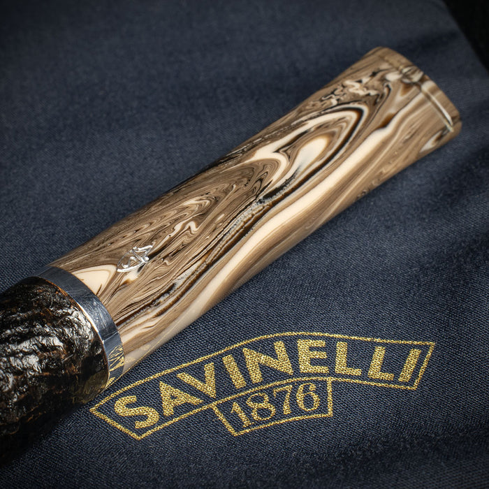 Savinelli Morellina Rustic Black 409R - 6mm Briar Pipe