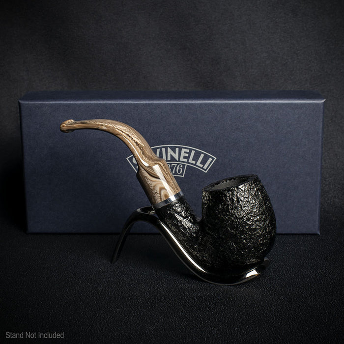 Savinelli Morellina Rustic Black 614R - 6mm Briar Pipe