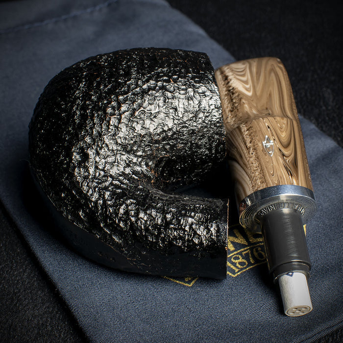 Savinelli Morellina Rustic Black 614R - 6mm Briar Pipe