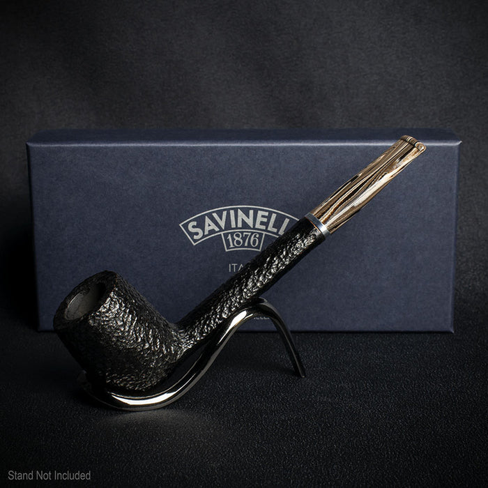 Savinelli Morellina Rustic Black 802R - 6mm Briar Pipe