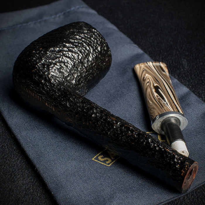 Savinelli Morellina Rustic Black 802R - 6mm Briar Pipe