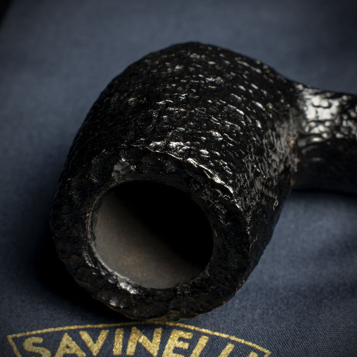 Savinelli Morellina Rustic Black 802R - 6mm Briar Pipe