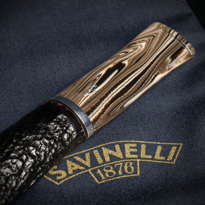 Savinelli Morellina Rustic Black 802R - 6mm Briar Pipe