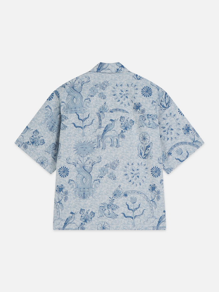 Scotch & Soda x Royal Delft Loose Short-Sleeved Jacquard Shirt
