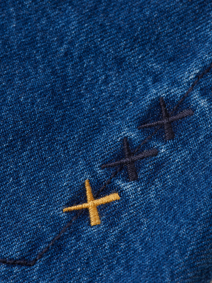 Seasonal Super Loose Pleat Front Jeans — Forever Blue