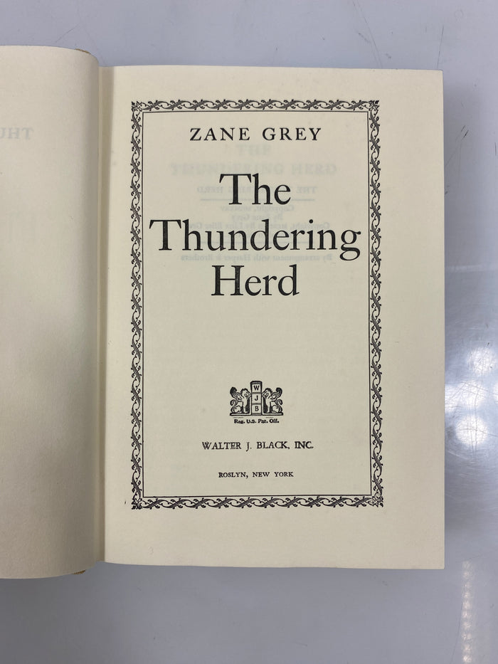 Set of 2 Zane Grey Hardcovers Thundering Herd/Dude Ranger HC