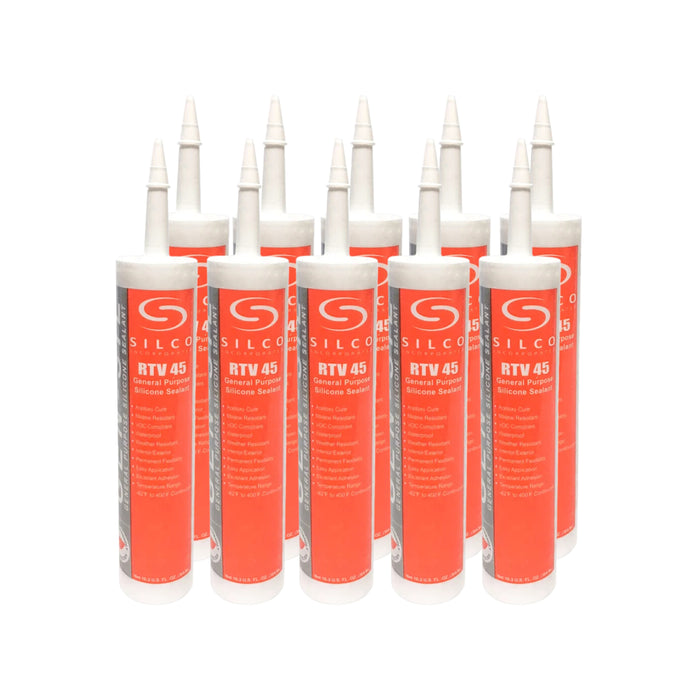 Silco RTV 45 Silicone Sealant 10 Pack