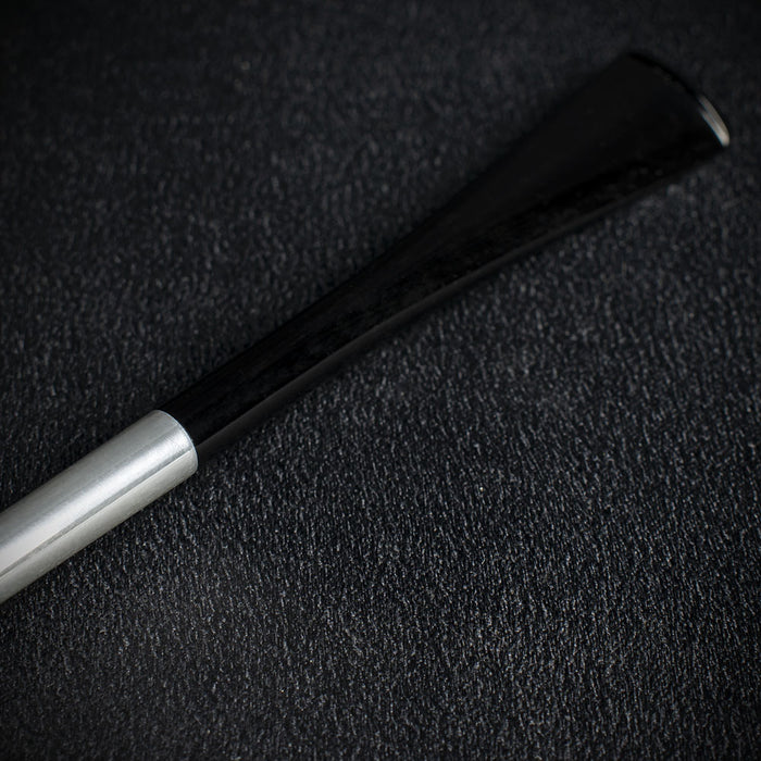 Smoke-King Metal Pipe Brown Poa Rosa Wood Cone Shape Bowl