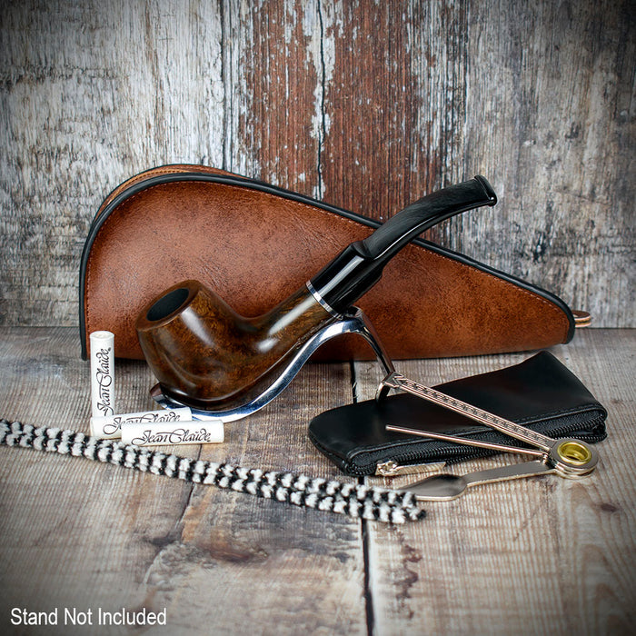 Smoke-King Pipe Smoker's  Starter Set - Half-Bent Briar Pipe