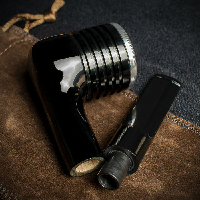 Smoke-King Rosewood 9mm Filter Metal Cap Pipe