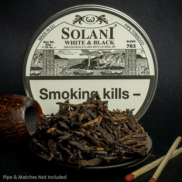 Solani 763 White & Black Pipe Tobacco - 50g Tin