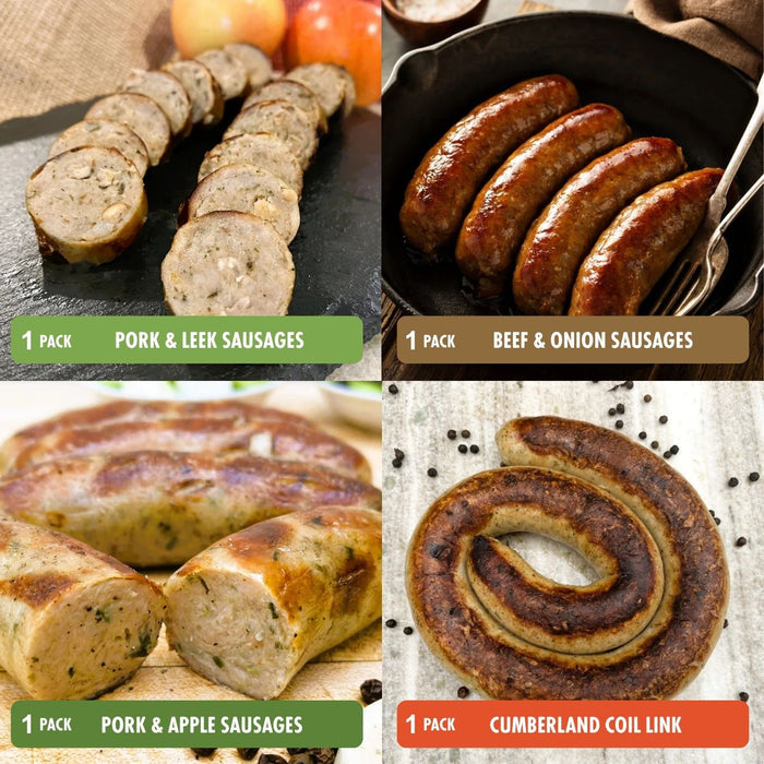 Speciality British Sausages: 4 Pack Bundle