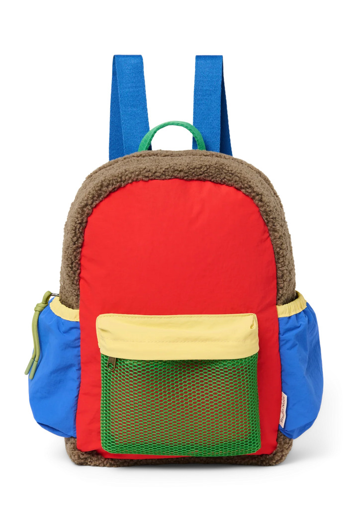 Studio Noos | Fiery Red Patchwork midi backpack