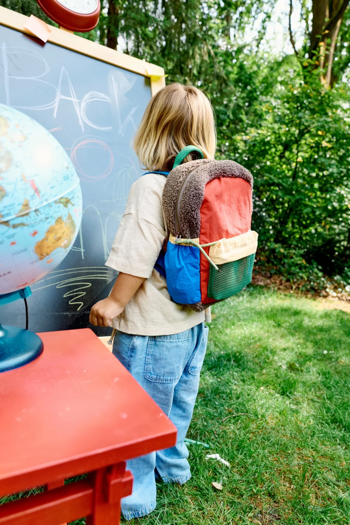 Studio Noos | Fiery Red Patchwork midi backpack