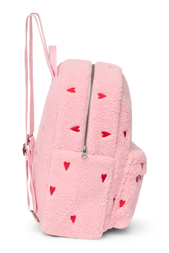 Studio Noos | Teddy Midi Backpack | Light Pink Hearts