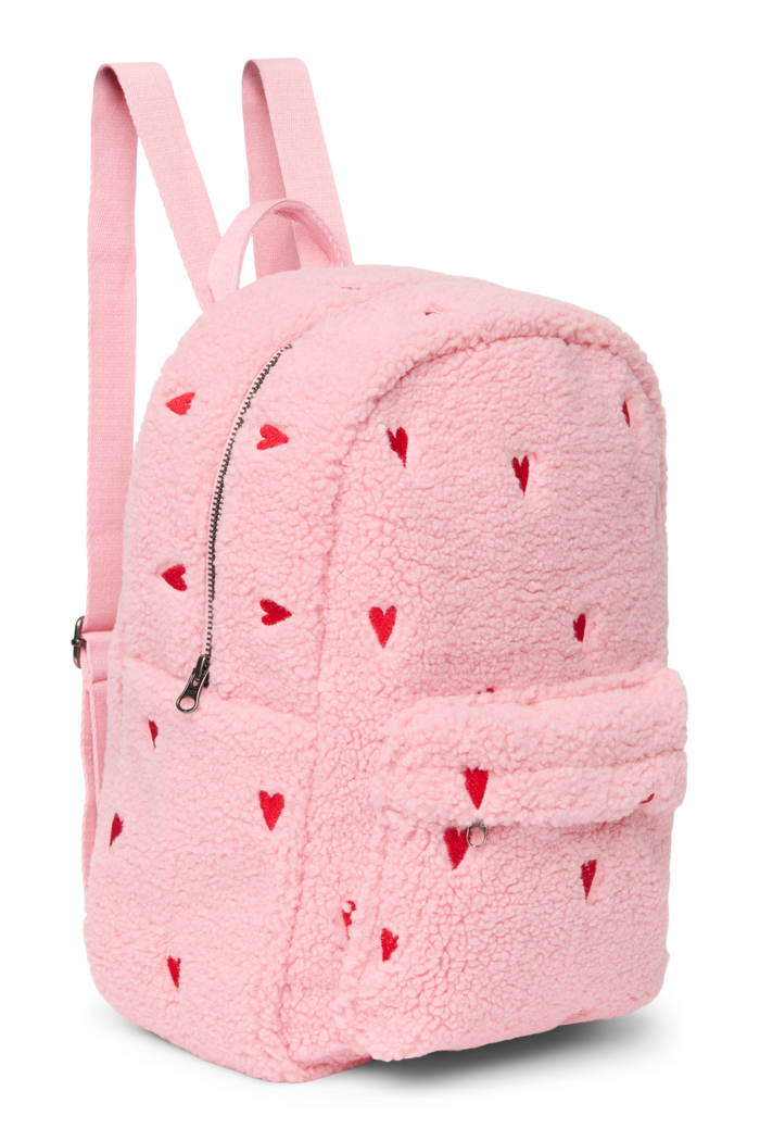 Studio Noos | Teddy Midi Backpack | Light Pink Hearts