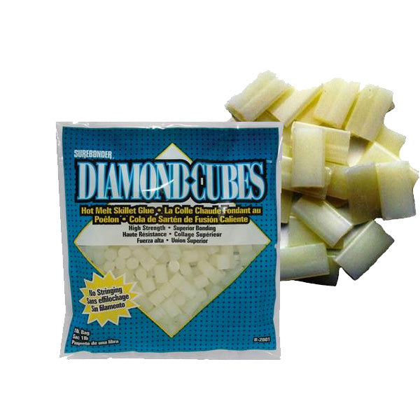 Surebonder Diamond Cubes bulk hot melt adhesive