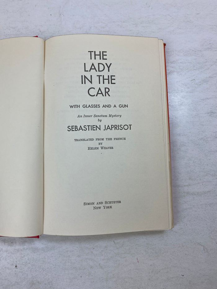 The Lady in the Car by Sebastien Japrisot 1967 HCDJ