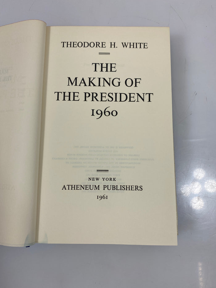The Making of the President Theodore White 1961 HCDJ