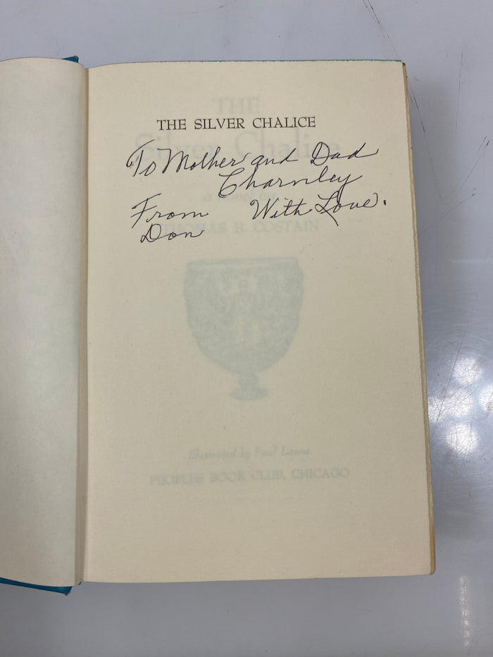 The Silver Chalice by Thomas B. Costain 1952 HC