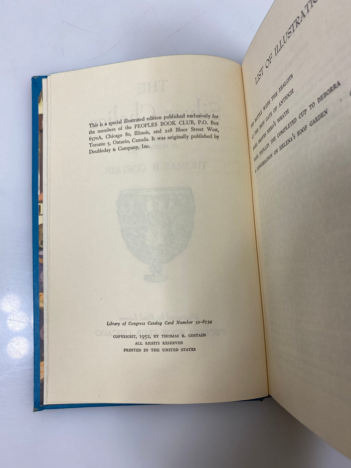 The Silver Chalice by Thomas B. Costain 1952 HC