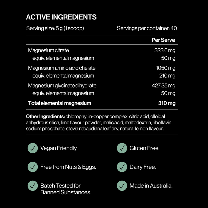TRIPLE MAGNESIUM POWDER - Lemon Lime