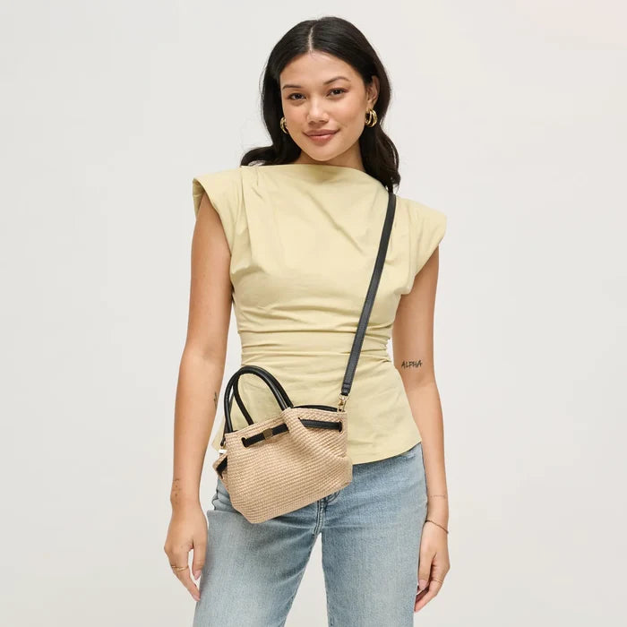 Urban Expressions Selena Straw Crossbody Bag