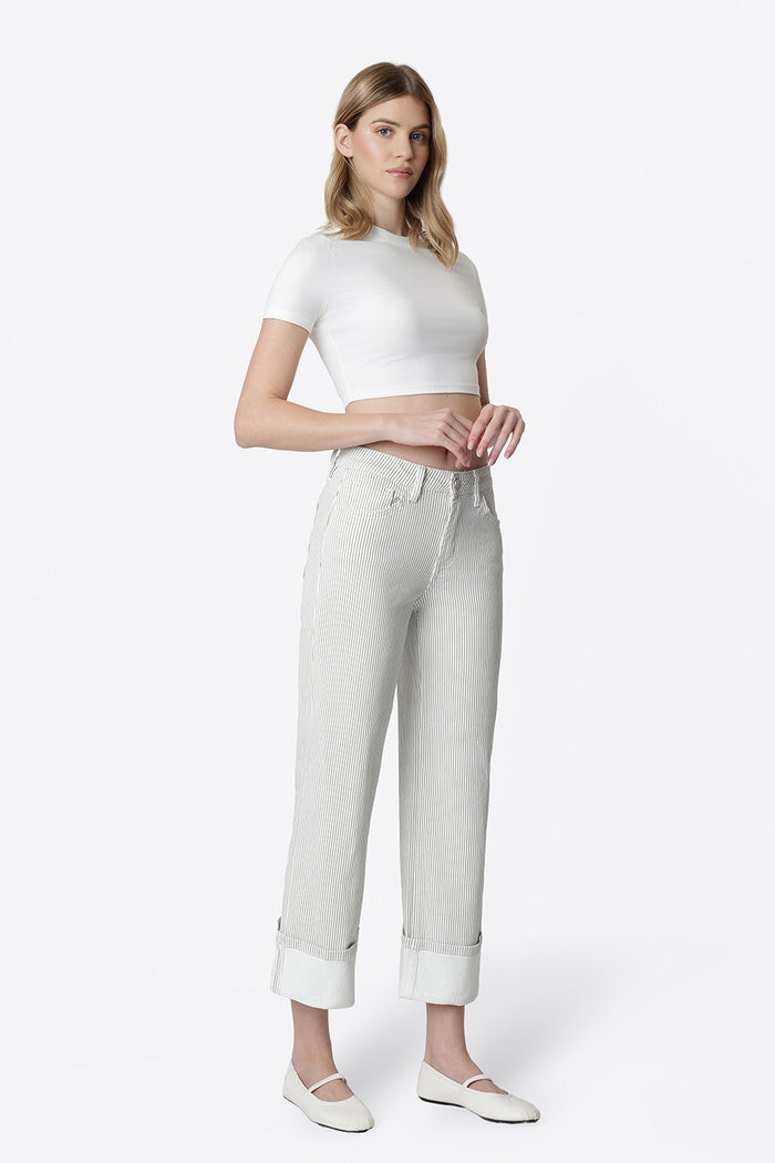Vevert Striped Cuff Jean