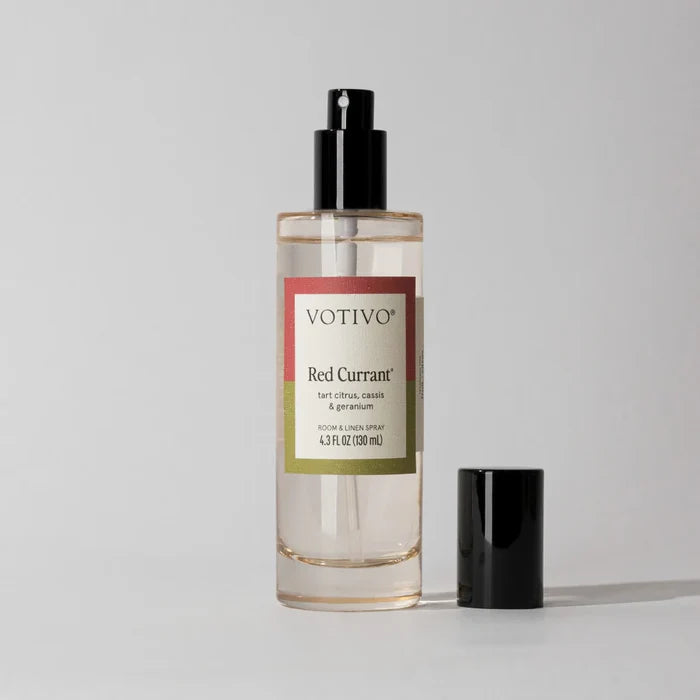Votivo Red Currant fragrance bottle on a light gray background