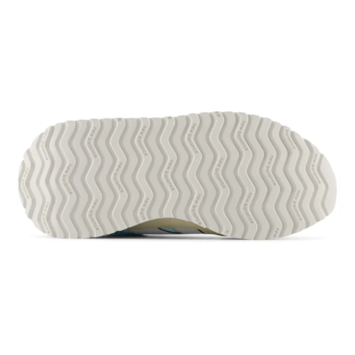 Close-up of a shoe sole with wavy pattern on a white background