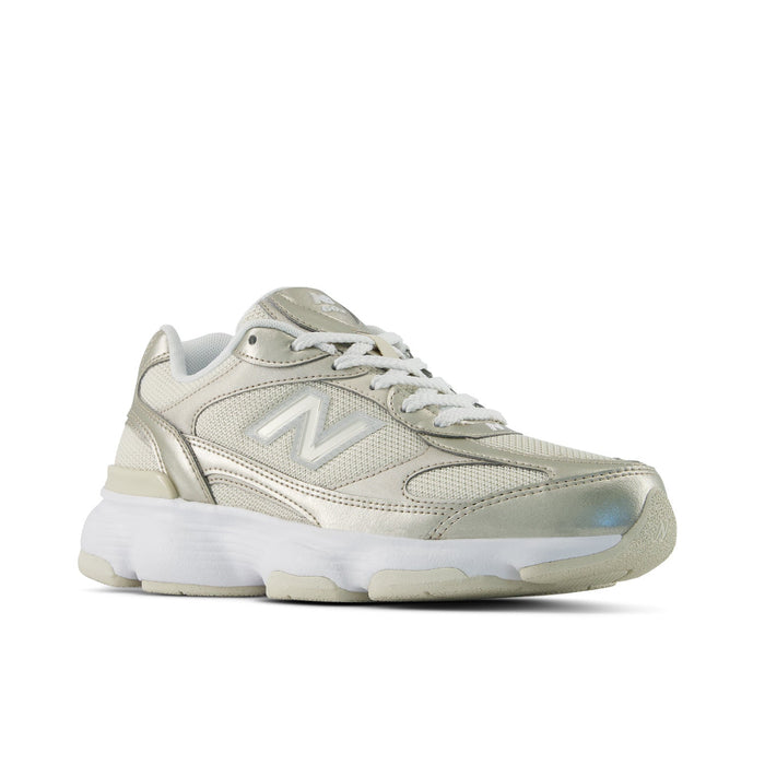 Beige sneaker with white sole on a white background