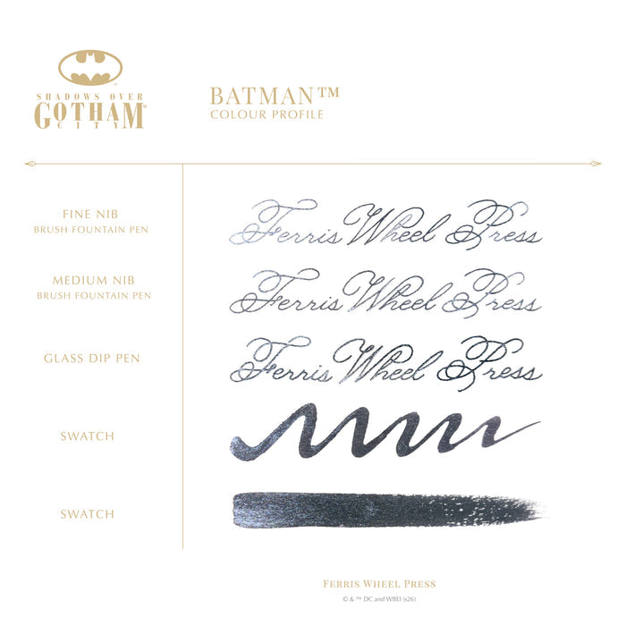 Shadows over Gotham City | Limited Edition Bat Signal Signature Ink 38ml - Ferris Wheel Press