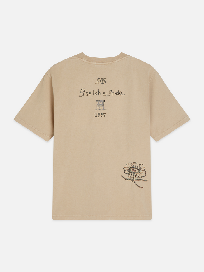Washed Loose-Fit T-Shirt With Embroidery
