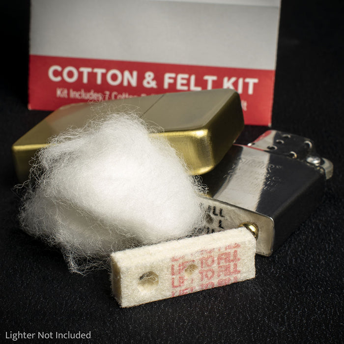 Zippo Lighter Maintenance - Cotton & Felt Replacement Wadding